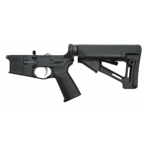 PSA AR-15 MOE STR Lower Receiver with Two-Stage Nickel Boron Trigger, Black - No Magazine