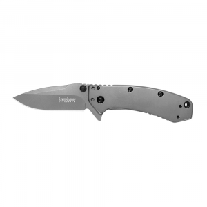 Kershaw Cryo Drop Point Folder Knife, 2.75", Gray - 1555TI