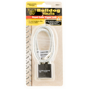 Bulldog Cases Keyed Cable Trigger Lock w/ Key for Handguns/Rifles/Shotguns/MSR's, Black - BD8011