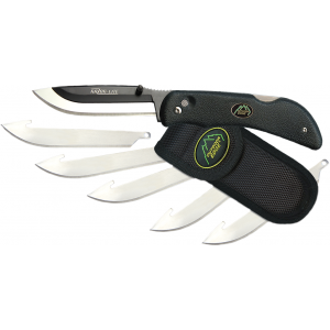 Razor-Lite Replaceable Blade Game Knife with 6 Blades, Black-RL-10C