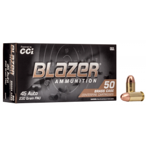 CCI Blazer Brass 45 Auto/ACP 230gr FMJ Ammunition 50rds - 5230