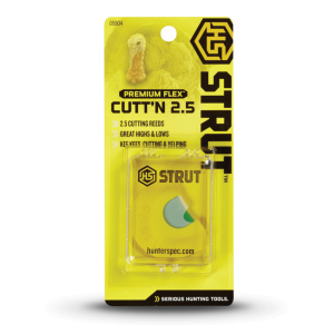 Hunter's Specialties H.S Strut Cutt'n 2.5, Premium Flex Diaphragm Turkey Call, Yellow/White - 05904