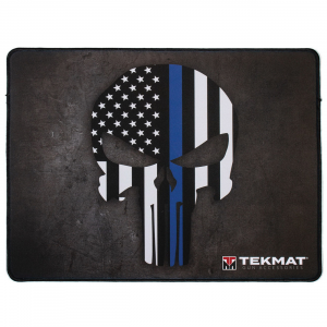 TekMat Thin Blue Line Punisher Police Support Ultra Premium Gun Cleaning Mat, 20" W x 15" Hx 0.25" T, Black/White/Blue - R20-PUNISHER