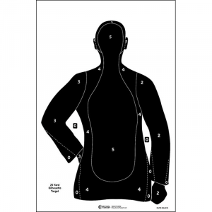 Action Target Law Enforcement x Silhouette Qualification Target, Black, 100/box -
