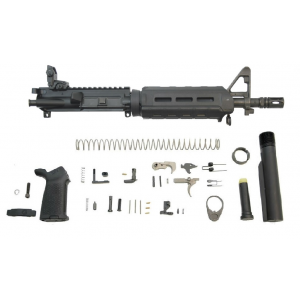 PSA 10.5" Carbine-Length 5.56 NATO 1/7 Nitride MOE EPT Pistol Kit w/MBUS Rear, Black