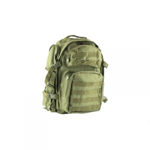 NCSTAR 18"x12"x6" Tactical Backpack w/ Adjustable Shoulder Straps & Exterior PALS/MOLLE Webbing, Green Nylon - CBG2911