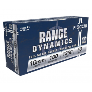 Fiocchi Range Dynamics 10mm 180gr Ammo, 50rds - 10AP