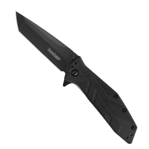 Kershaw Brawler Tanto Assisted Folding Pocket Knife, 3", Black - 1990