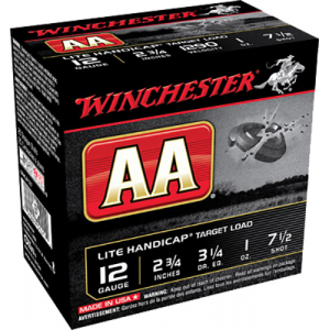 Winchester Ammunition AA Lite Handicap 2.75" 12 Gauge Ammo 7-1/2, 25/box - AAHLA127