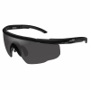 Wiley X Changeable/Saber Advanced Semi Rimless T-Shell Single Lens Sunglasses, Light Rust/Smoke Gray/Vermillion Lens - 309