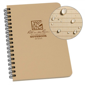 Weatherproof Side-Spiral Notebook - 4 5/8 X 7