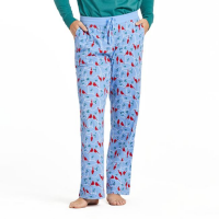 Women's Cardinal Branch Pattern Snuggle Up Sleep Pant