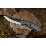 TOPS Mini Scandi Knife - Black Linen Micarta