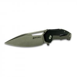 Willumsen Chibs Knife in Stone Black w/ Carbon Fiber & Titanium Handles&comma; Frame Lock&comma; D2 Steel