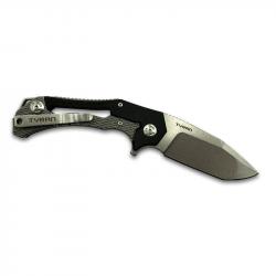 Willumsen Tyran Knife - Stone Black w/ G10 & stainless steel handles&comma; 440c Steel Blade