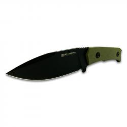 Willumsen Despot Medium Knife - Night Olive w/ G10 Handles&comma; Aus-8 Steel Blade&comma; Sheath Included