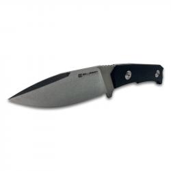 Willumsen Despot Medium Knife - Stone Black w/ G10 Handles&comma; Aus-8 Steel Blade&comma; Sheath Included