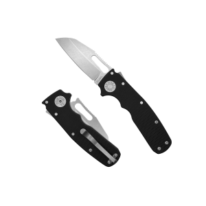 Demko Knives Shark Cub Shark Foot Knife - Black Peel Ply - Demko Knives