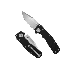 Demko Knives Shark Cub Clip Point Knife - Black Peel Ply - Demko Knives