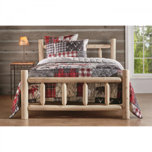 CASTLECREEK North American Cedar Log Bed Queen