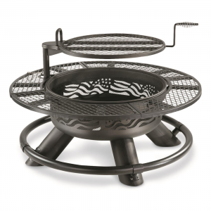 CASTLECREEK 47 inch Fire Pit with BBQ Grate