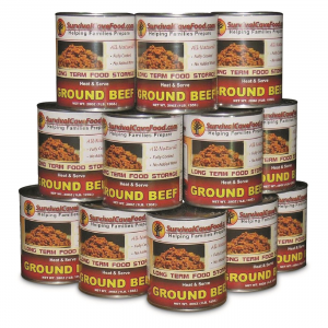 Survival Cave Canned Ground Beef Emergency Food Case of 12 108 Servings
