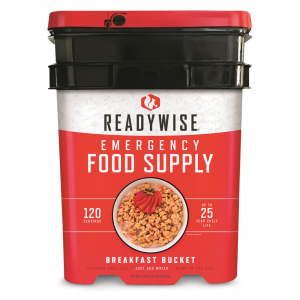 ReadyWise Emergency Food Supply Grab  &  Go Breakfast Bucket 120 Servings