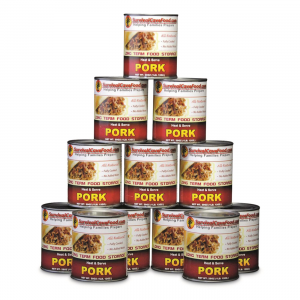 Survival Cave Canned Pork Emergency Food Case of 12 108 Servings