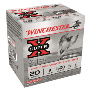 chester Super-X Xpert High-Velocity Steel Waterfowl 20 Gauge 3 Inch 7/8 Oz. 250 Rounds Ammo