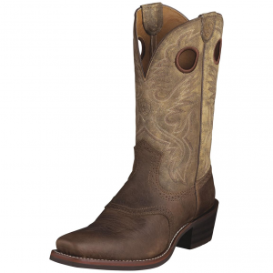 Men's Ariat 12 inch Heritage Roughstock Cowboy Boots Brown