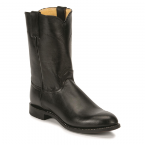 Justin Men's Jackson Roper Black Western Boots