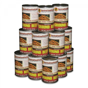 Survival Cave Food Canned Ground Beef 12 Pack 14.5-oz. Cans