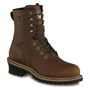 Irish Setter Men's Mesabi Waterproof 8 inch Steel Toe Logger Boots