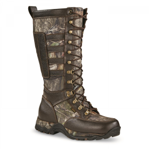 Guide Gear Men's Leather Waterproof Side-zip Snake Boots