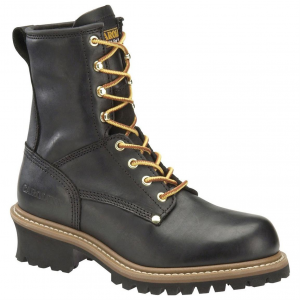 Men's Carolina 8 inch Steel Toe Logger Boots Black