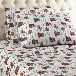 Shavel Home Products Micro Flannel Printed Sheet Set