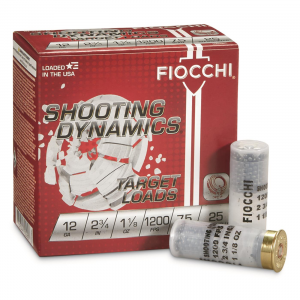 Fiocchi Shooting Dynamics 12 Gauge Ammo 2 3/4 inch 1 1/8 oz. 250 Rounds