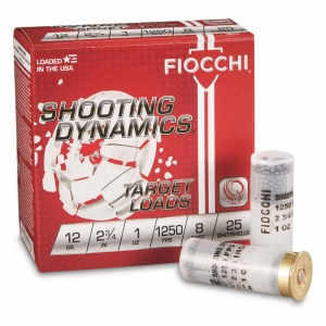 Fiocchi Shooting Dynamics Target Loads 12 Gauge 2 3/4 inch 1 oz. 250 Rounds