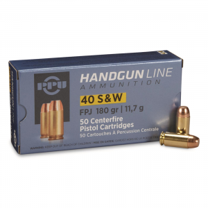 PPU Handgun Line .40 S & W FMJ 180 Grain 200 Rounds