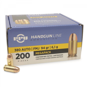  Handgun Line .380 ACP FMJ 94 Grain 200 Rounds Ammo
