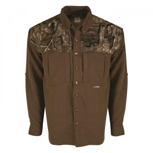 Drake Waterfowl Men's Vented Wingshooter's Shirt Long Sleeve Two-tone Camo irt