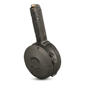  White & Blue Glock 9mm Drum Magazine 50 Rounds Ammo