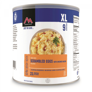 Mountain House Emergency Food Freeze-Dried Scrambled Eggs with Bacon 9 Servings
