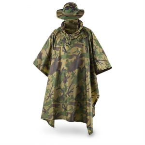 Fox Outdoor Ripstop Military Rain Poncho and Boonie Hat Set