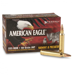 eral American Eagle Varmint And Predator .223 Remington JHP 50 Grain 50 Rounds Ammo