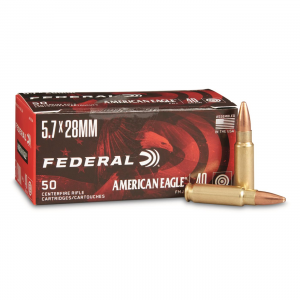 eral American Eagle 5.7x28mm FMJ 40 Grain 50 Rounds Ammo