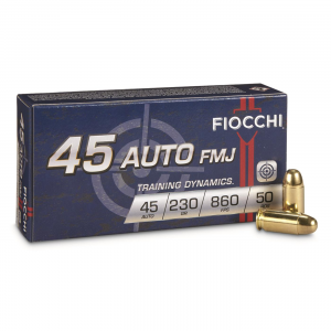 Fiocchi Shooting Dynamics .45 ACP FMC 230 Grain 50 Rounds