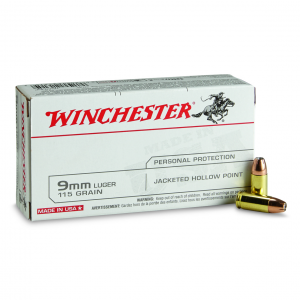 Winchester White Box 9mm JHP 115 Grain 50 Rounds