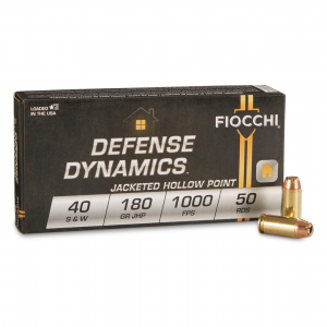 Fiocchi Shooting Dynamics .40 S & W JHP 180 Grain 50 Rounds