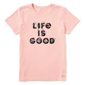 LIFE IS GOOD Women's LIG Stack Flower Crusher Lite Vee Shirt